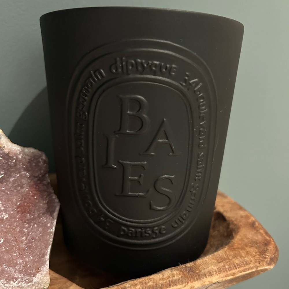 Diptyque large black candle jar